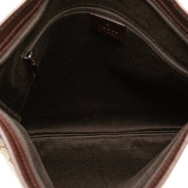 Pre-owned Gucci GG Canvas Crossbody Brown