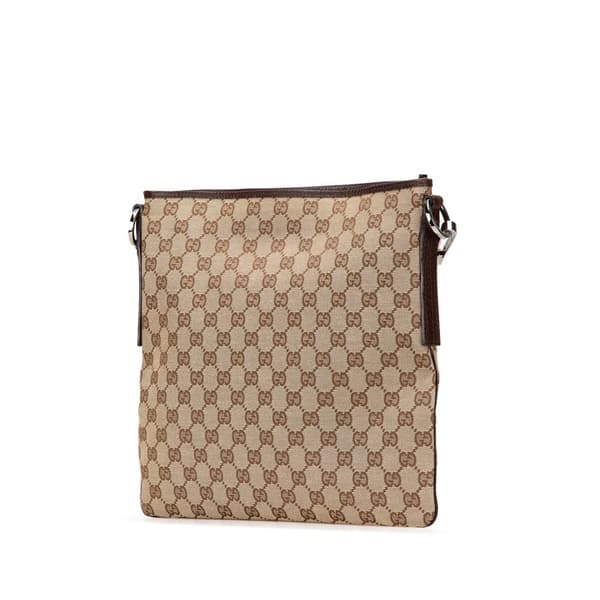 Pre-owned Gucci GG Canvas Crossbody Brown