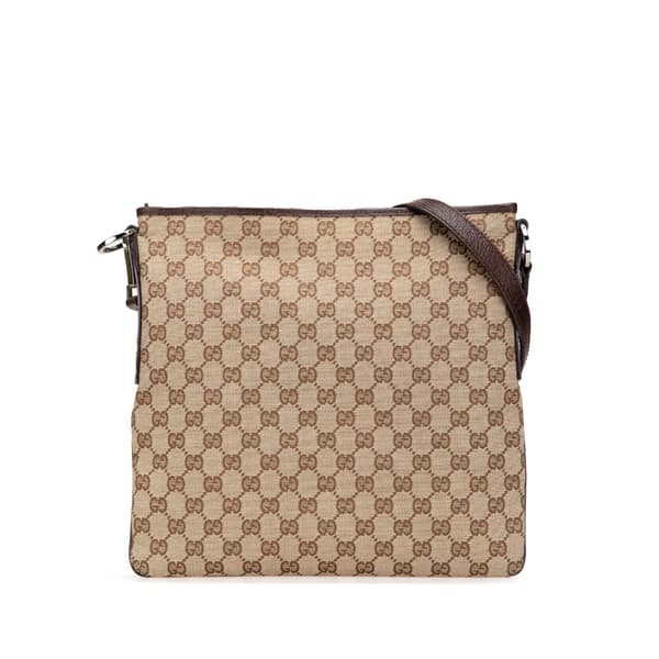 Pre-owned Gucci GG Canvas Crossbody Brown
