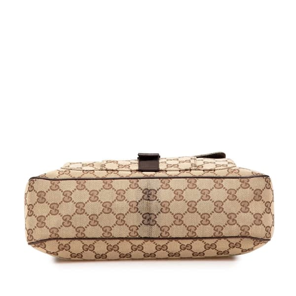 Pre-owned Gucci GG Canvas Crossbody Brown