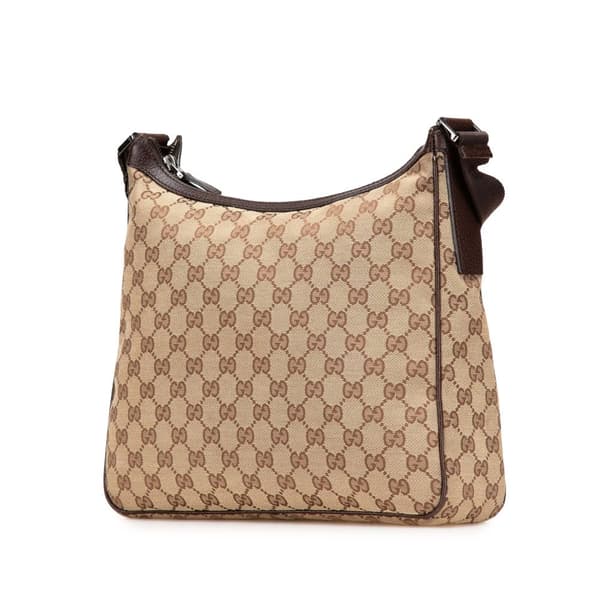 Pre-owned Gucci GG Canvas Crossbody Brown