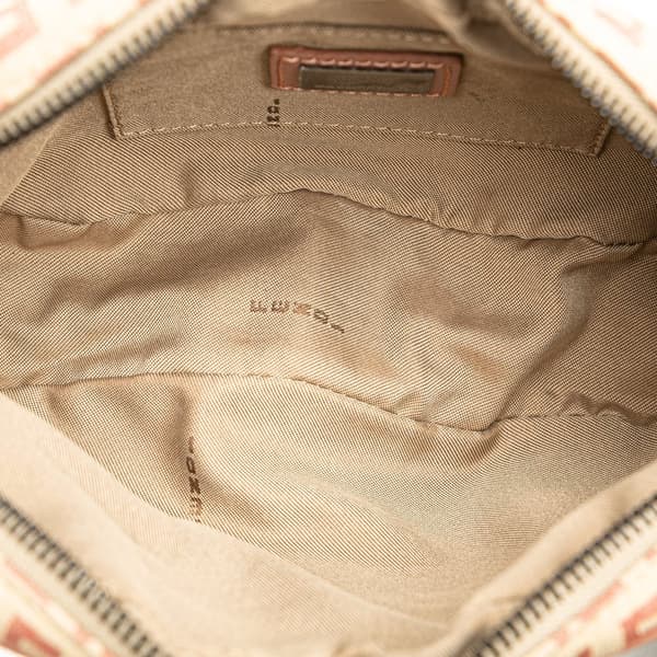 Pre-owned Fendi Zucchino Canvas Crossbody Brown