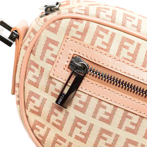 Pre-owned Fendi Zucchino Canvas Crossbody Brown