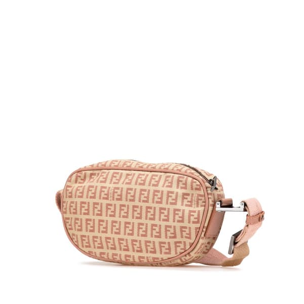 Pre-owned Fendi Zucchino Canvas Crossbody Brown
