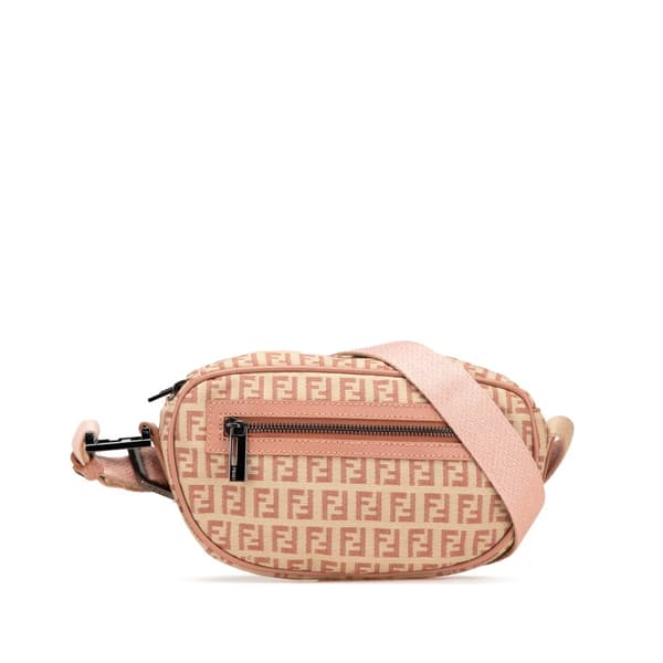 Pre-owned Fendi Zucchino Canvas Crossbody Brown