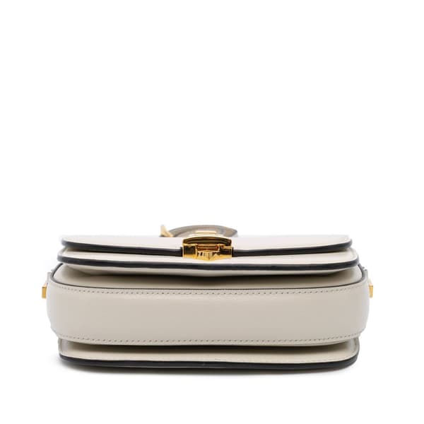 Pre-owned Gucci Mini Leather Sylvie 1969 Crossbody White