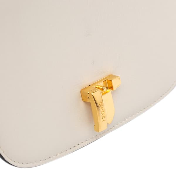 Pre-owned Gucci Mini Leather Sylvie 1969 Crossbody White