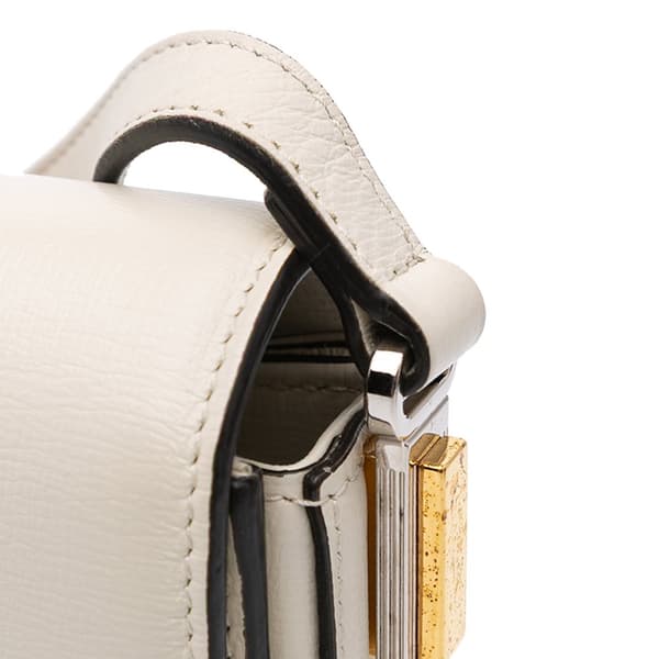 Pre-owned Gucci Mini Leather Sylvie 1969 Crossbody White