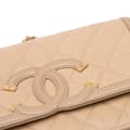 Miniatyrbild 9 av 10: Pre-owned Chanel Caviar CC Filigree Wallet On Chain Brown