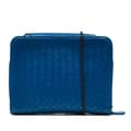 Pikkukuva 1 / 8: Pre-owned Bottega Veneta Nappa Intrecciato Zip Around Wallet On Chain Blue