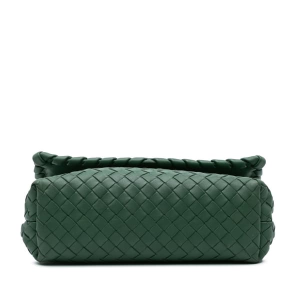 Pre-owned Bottega Veneta Baby Nappa Intrecciato Olimpia Crossbody Green