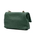 Miniatyrbillede 2 af 8: Pre-owned Bottega Veneta Baby Nappa Intrecciato Olimpia Crossbody Green