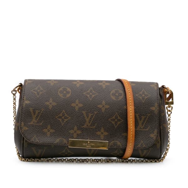 Pre-owned Louis Vuitton Monogram Favorite PM Brown