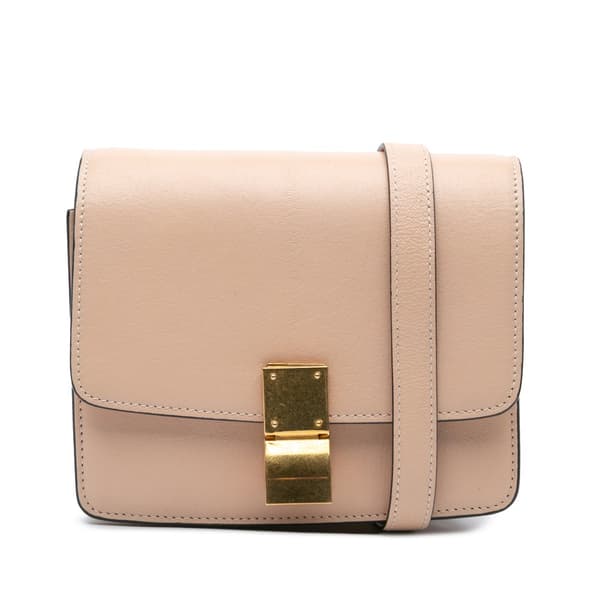 Pre-owned Celine Small Calfskin Classic Box Pink