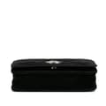 Miniatyrbild 3 av 10: Pre-owned Chanel Quilted Suede Cocostellar Wallet on Chain Black