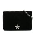 Miniatyrbild 1 av 10: Pre-owned Chanel Quilted Suede Cocostellar Wallet on Chain Black