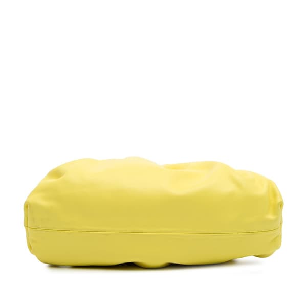 Pre-owned Bottega Veneta Lambskin The Mini Pouch Yellow