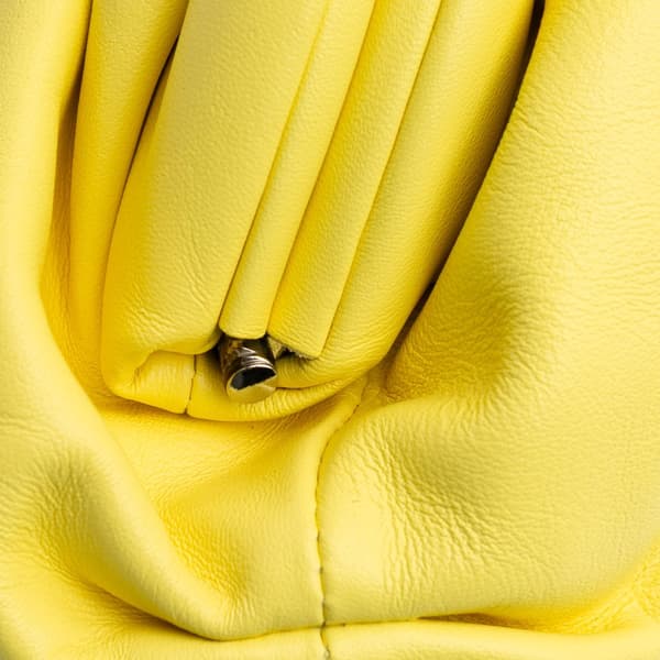 Pre-owned Bottega Veneta Lambskin The Mini Pouch Yellow