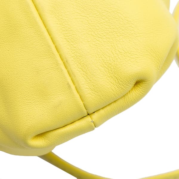 Pre-owned Bottega Veneta Lambskin The Mini Pouch Yellow