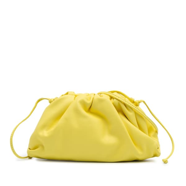 Pre-owned Bottega Veneta Lambskin The Mini Pouch Yellow