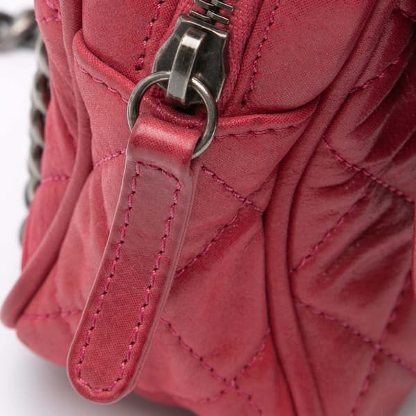 Pre-owned Chanel Small Quilted Iridescent Calfskin Shiva Flap Pink