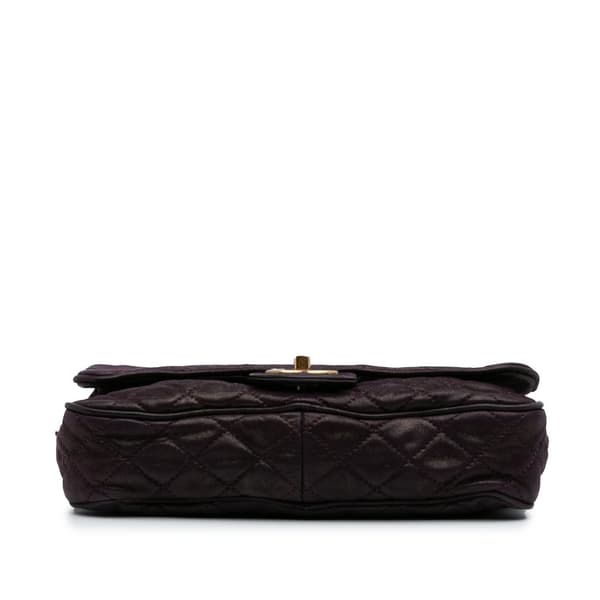 Pre-owned Chanel Small Quilted Iridescent Calfskin Shiva Flap Purple