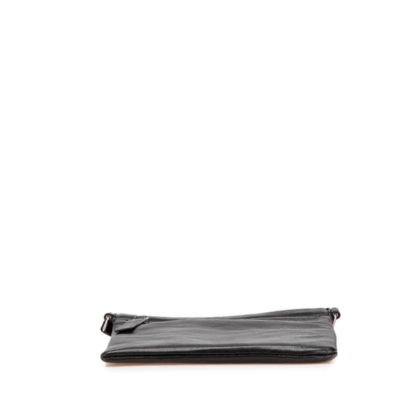 Pre-owned Saint Laurent Antiqued Lambskin Sid Flat Crossbody Black