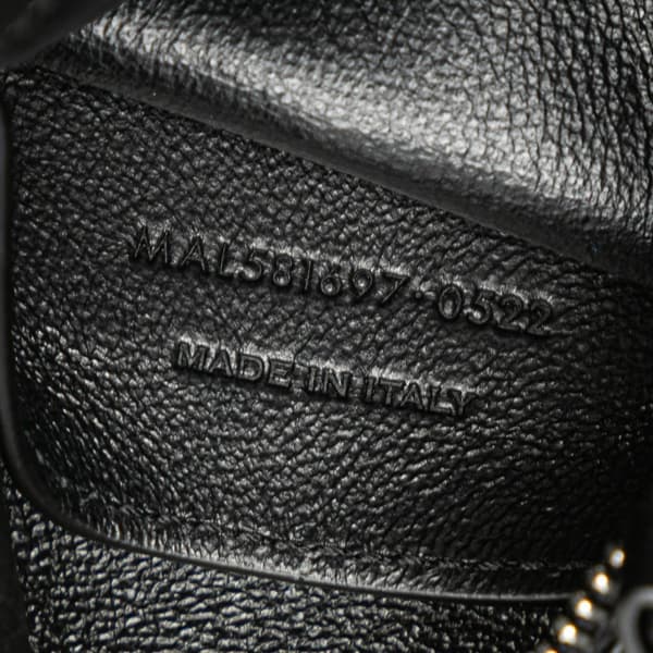 Pre-owned Saint Laurent Antiqued Lambskin Sid Flat Crossbody Black