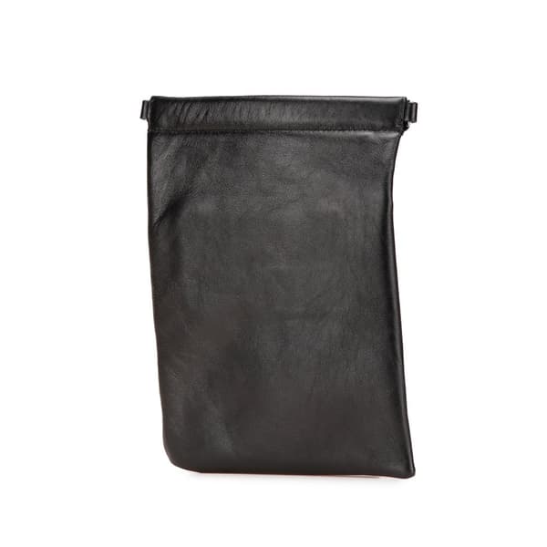 Pre-owned Saint Laurent Antiqued Lambskin Sid Flat Crossbody Black