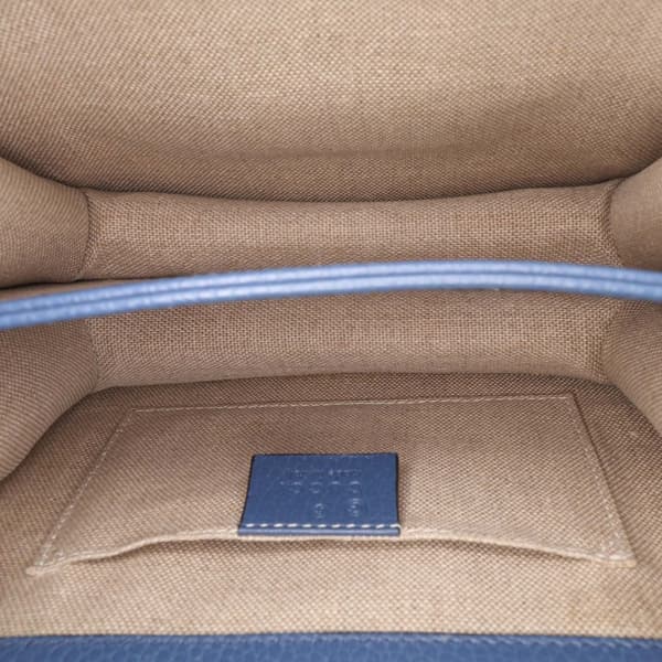 Pre-owned Gucci Small Dollar Calfskin Interlocking G Crossbody Blue
