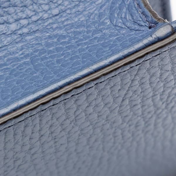 Pre-owned Gucci Small Dollar Calfskin Interlocking G Crossbody Blue