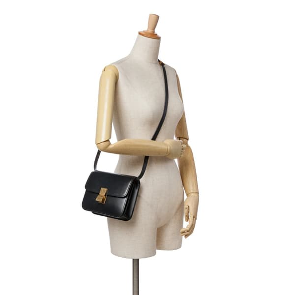 Pre-owned Celine Teen Calfskin Classic Box Black