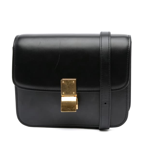 Pre-owned Celine Teen Calfskin Classic Box Black
