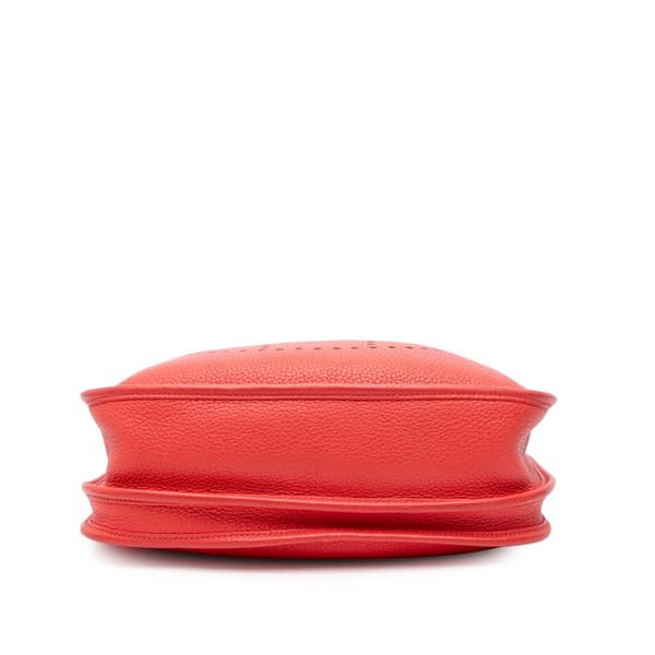 Pre-owned Hermès Clemence Evelyne III 29 PM Red