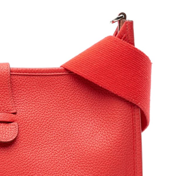 Pre-owned Hermès Clemence Evelyne III 29 PM Red