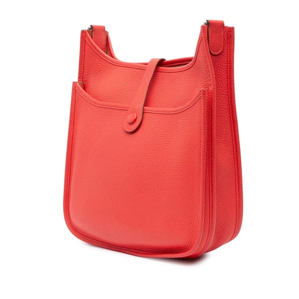 Pre-owned Hermès Clemence Evelyne III 29 PM Red