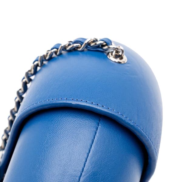Pre-owned Chanel Lambskin Evening In The Air Crossbody Blue