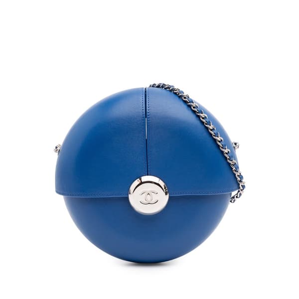 Pre-owned Chanel Lambskin Evening In The Air Crossbody Blue