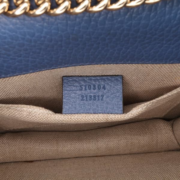 Pre-owned Gucci Small Dollar Calfskin Interlocking G Crossbody Blue