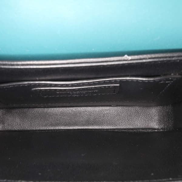 Pre-owned Saint Laurent Small Calfskin Solferino Satchel In Box Blue