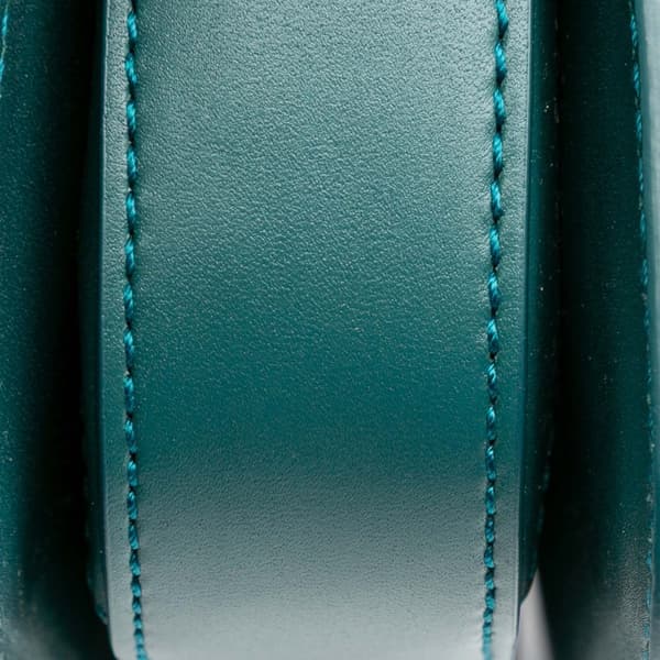 Pre-owned Saint Laurent Small Calfskin Solferino Satchel In Box Blue