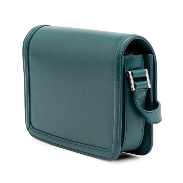 Pre-owned Saint Laurent Small Calfskin Solferino Satchel In Box Blue