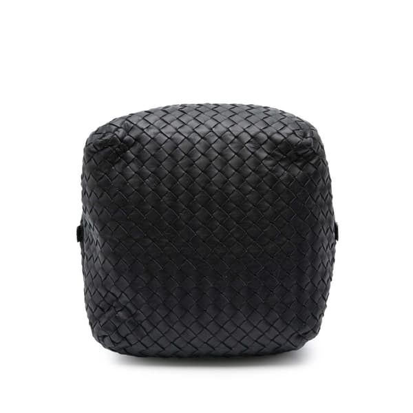 Pre-owned Bottega Veneta Nappa Intrecciato Cube Crossbody Black