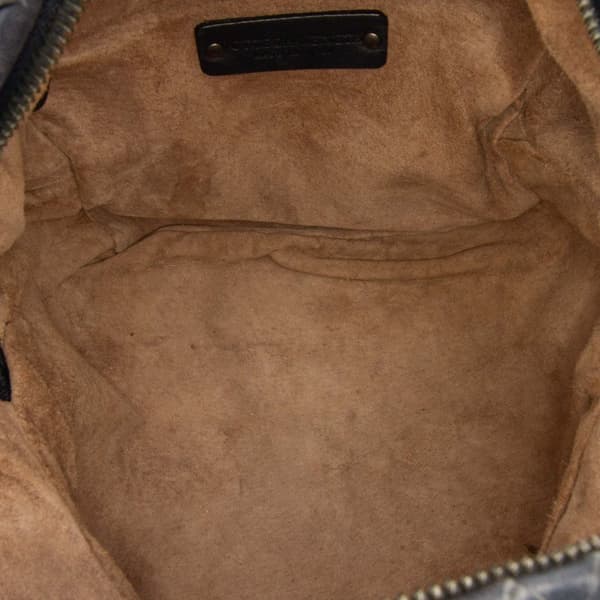 Pre-owned Bottega Veneta Nappa Intrecciato Cube Crossbody Black