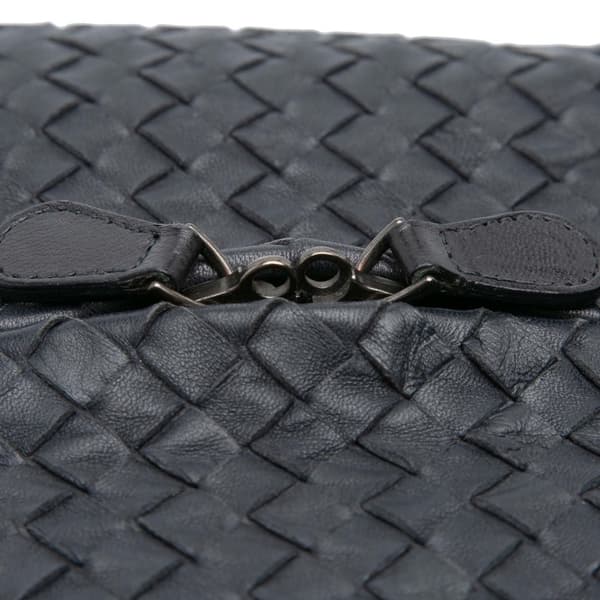 Pre-owned Bottega Veneta Nappa Intrecciato Cube Crossbody Black