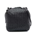 Miniatyrbild 1 av 8: Pre-owned Bottega Veneta Nappa Intrecciato Cube Crossbody Black