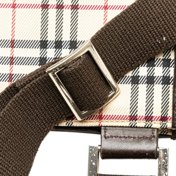 Pre-owned Burberry House Check Canvas Crossbody Brown