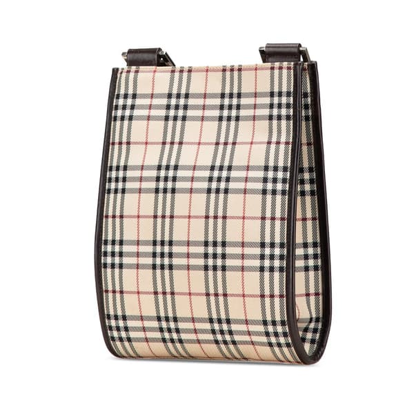Pre-owned Burberry House Check Canvas Crossbody Brown