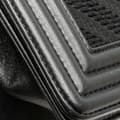 Miniatyrbillede 9 af 10: Pre-owned Chanel Old Medium Braided Chevron Cotton and Lambskin Boy Flap Black