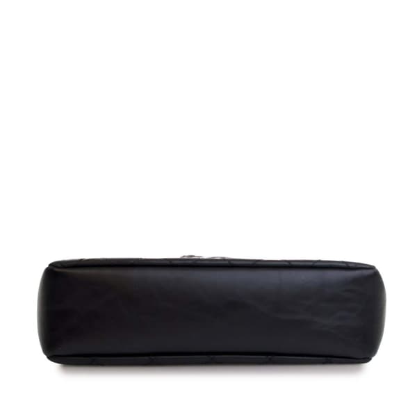 Pre-owned Chanel Quilted Aged Calfskin CC Square Flap Black